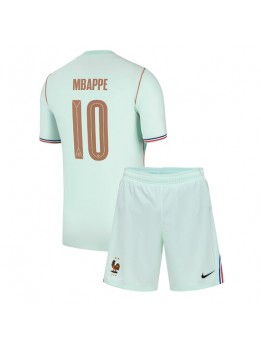 Frankrike Kylian Mbappe #10 Replika Borta Kläder Barn VM 2026 Kortärmad (+ byxor)